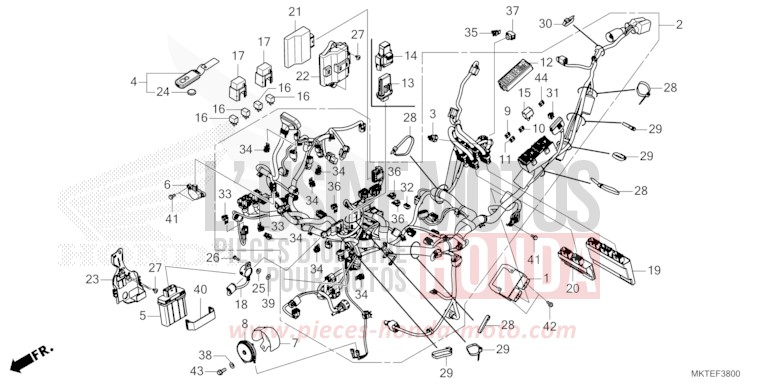 WIRE HARNESS for X-ADV 750 MAT DEEP MUD GRAY (NHD05) from 2025